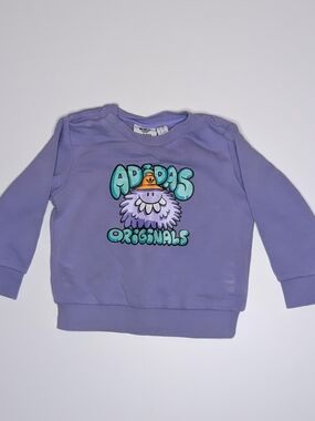 adidas Originals Lavender Kids Pullover Sweatshirt with Graphic Logo